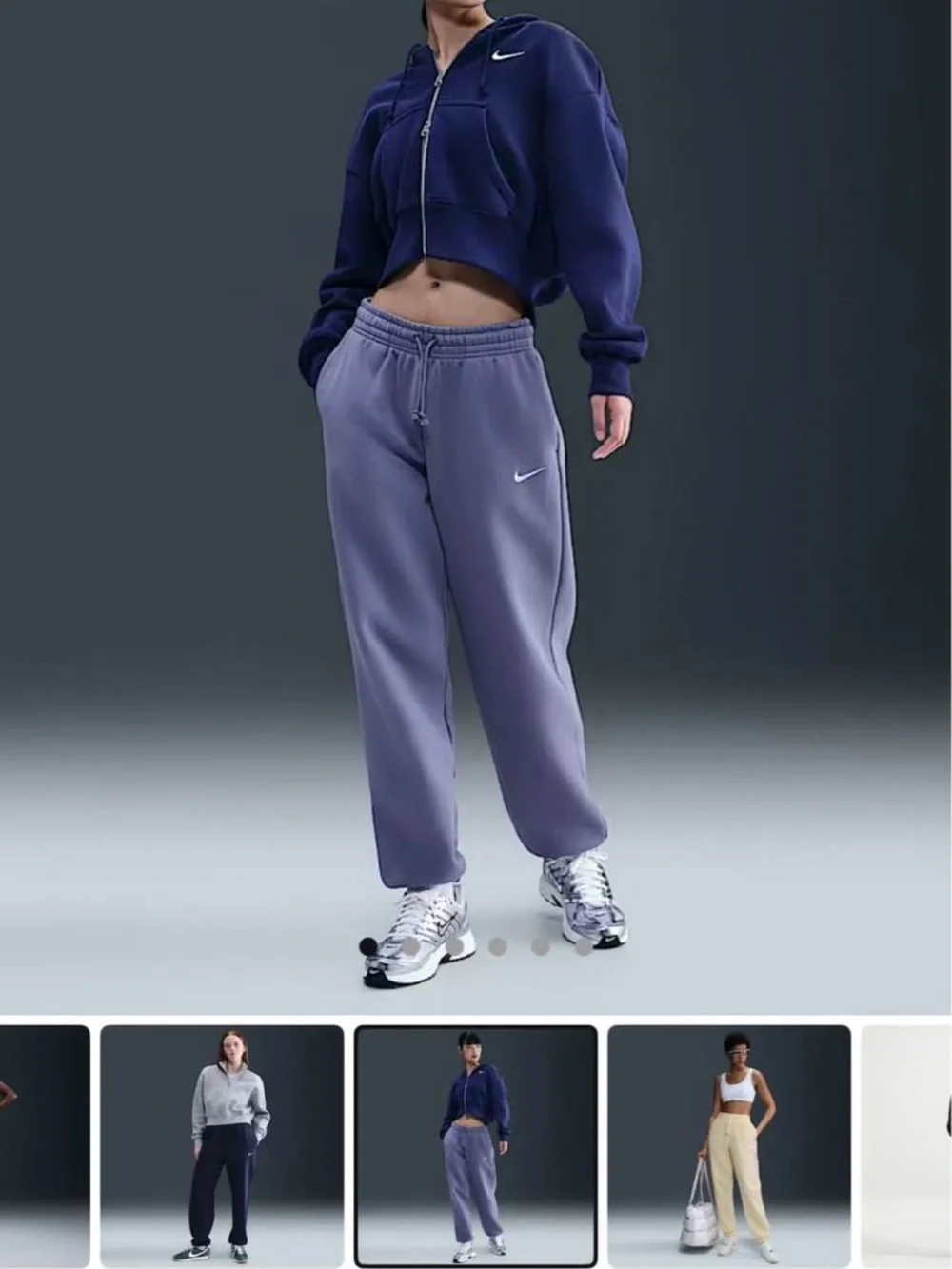Nike Phoenix Black Swoosh Fleece Joggers